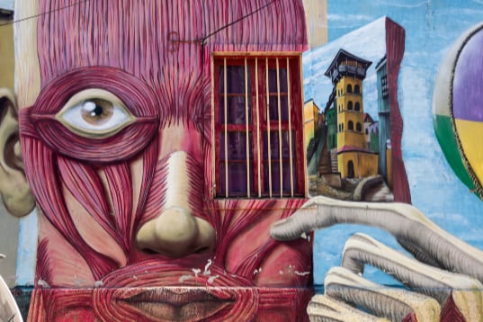 Art de rue sur les collines